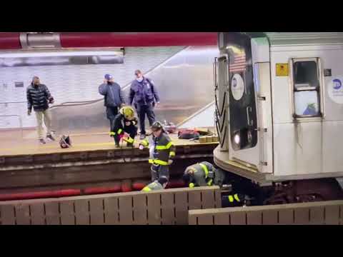 Man Falls From Roosevelt Island F Train Subway Platform Onto Tracks This Morning, FDNY Emergency Workers Rescue Man Under Train, Taken To Hospital