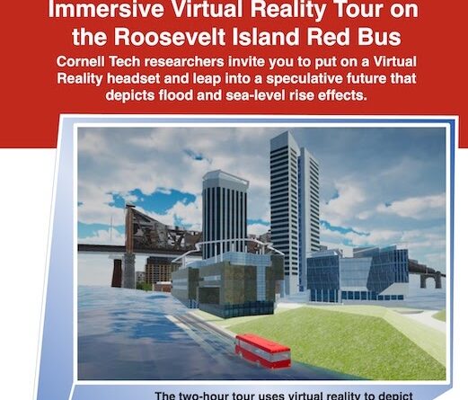 Roosevelt Islander Online: Cornell Tech Researchers Invite You On A Virtual Reality Red Bus Tour Showing Speculative Future Of Flood And Sea Level Rise Effects On Roosevelt Island